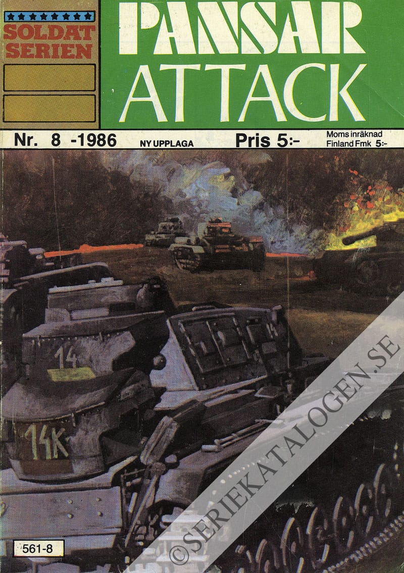 Framsida på Soldatserien #8 - Pansarattack (1986)