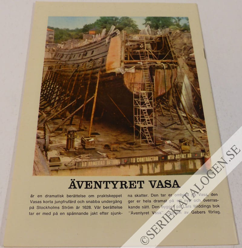 Baksida på Äventyret Vasa (1963)