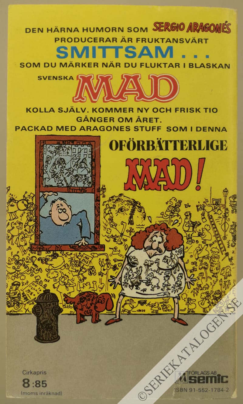 Baksida på Oförbätterlige MAD! (1979)