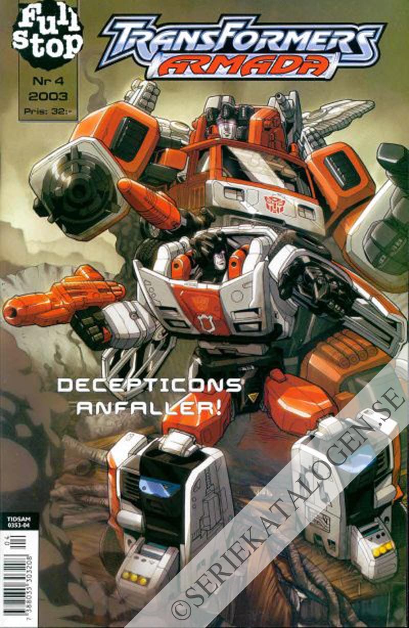 Framsida på Transformers armada #4 (2003)