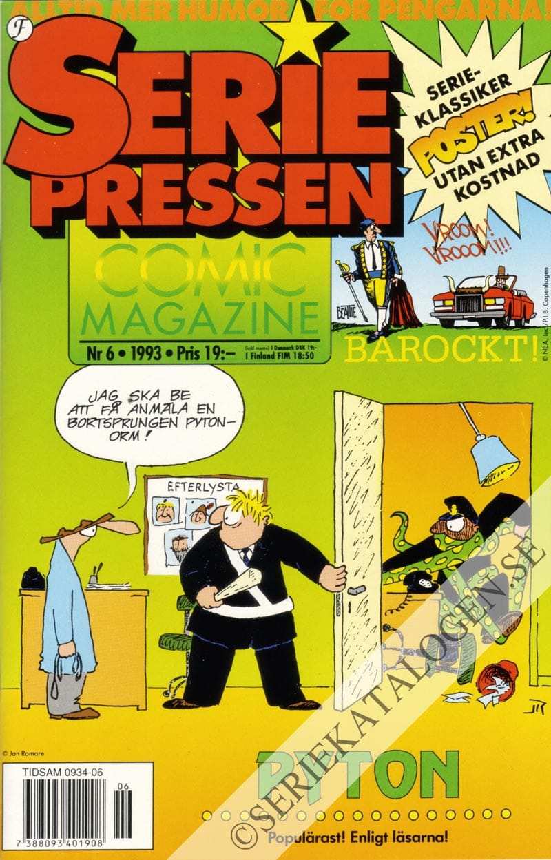 Framsida på Seriepressen #6 (1993)