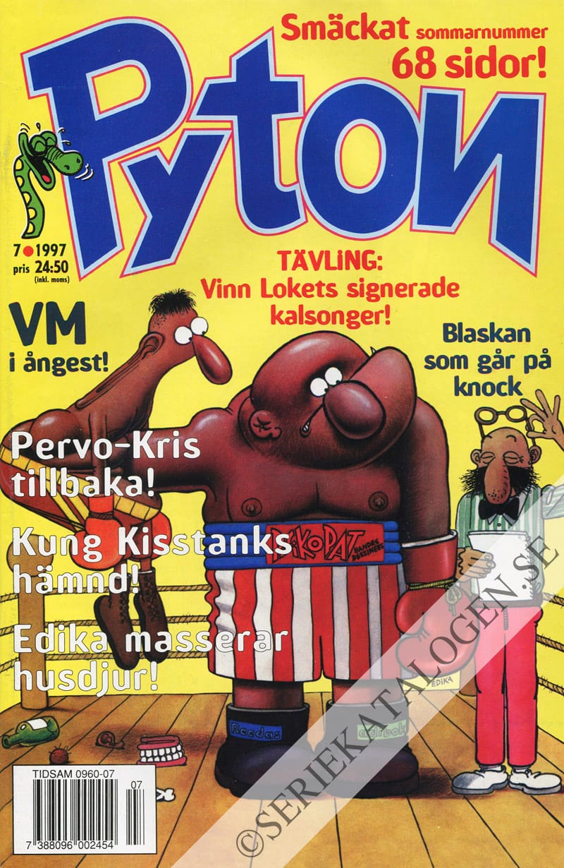 Framsida på Pyton #7 (1997)