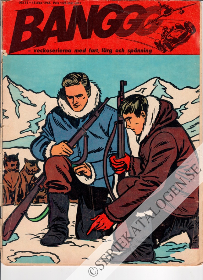 Framsida på Banggg - veckoserierna med fart, färg och spänning #11 (1966)