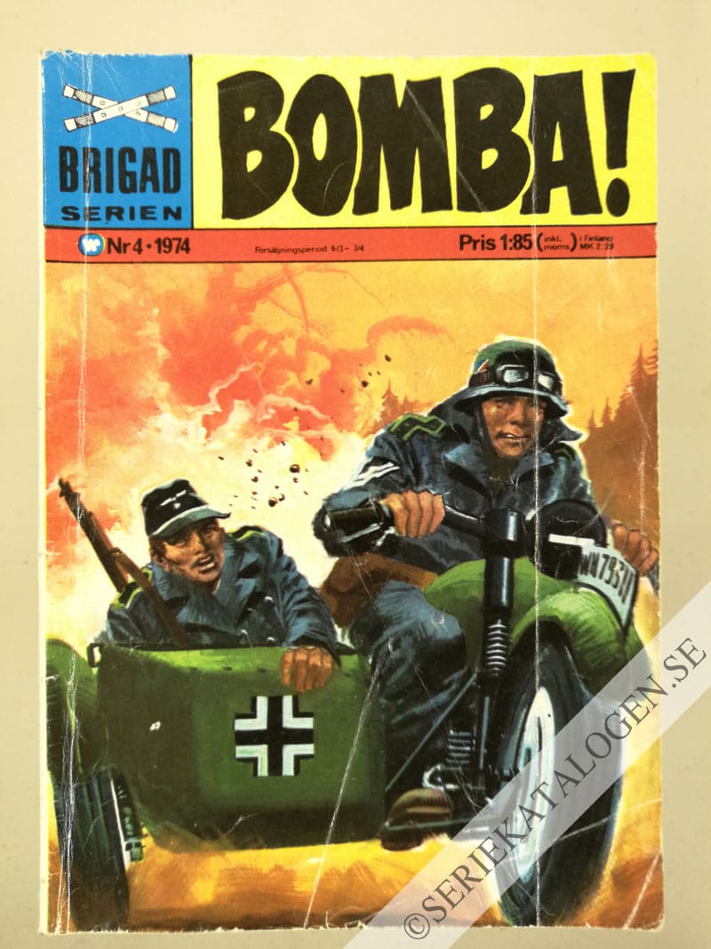 Framsida på Brigadserien Bomba! (1974)