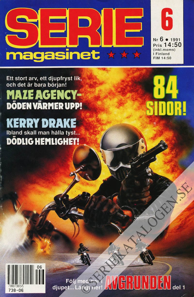 Framsida på Seriemagasinet #6 (1991)