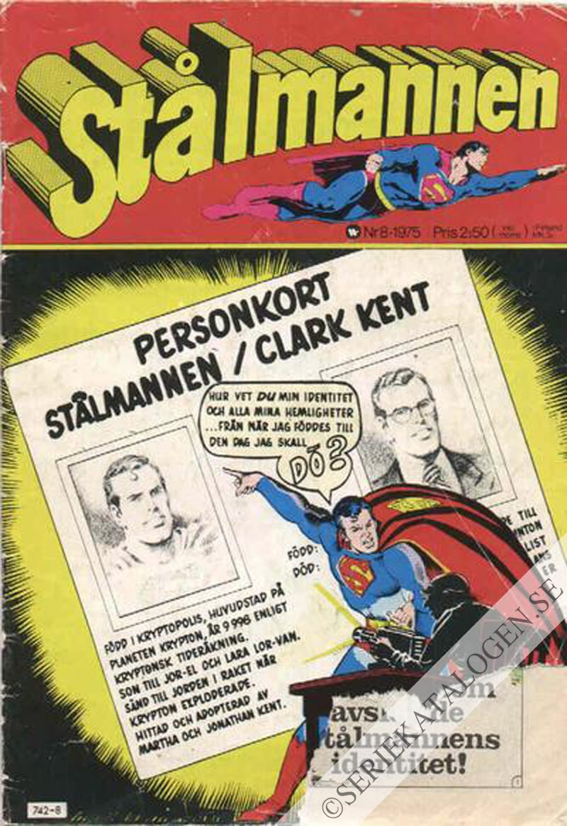 Framsida på Stålmannen #8 (1975)