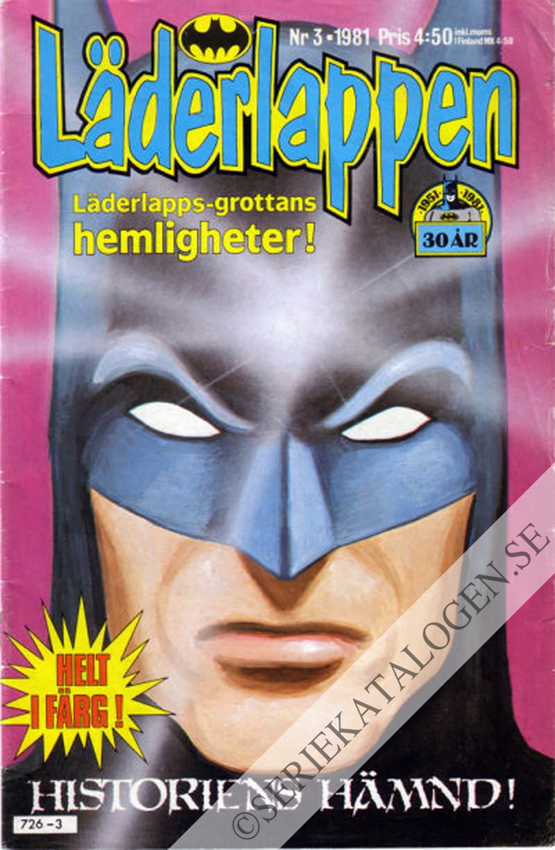Framsida på Läderlappen och Robin #3 (1981)