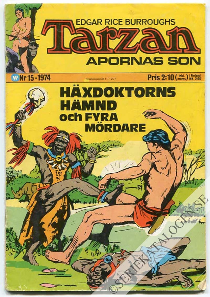 Framsida på Tarzan #15 (1974)