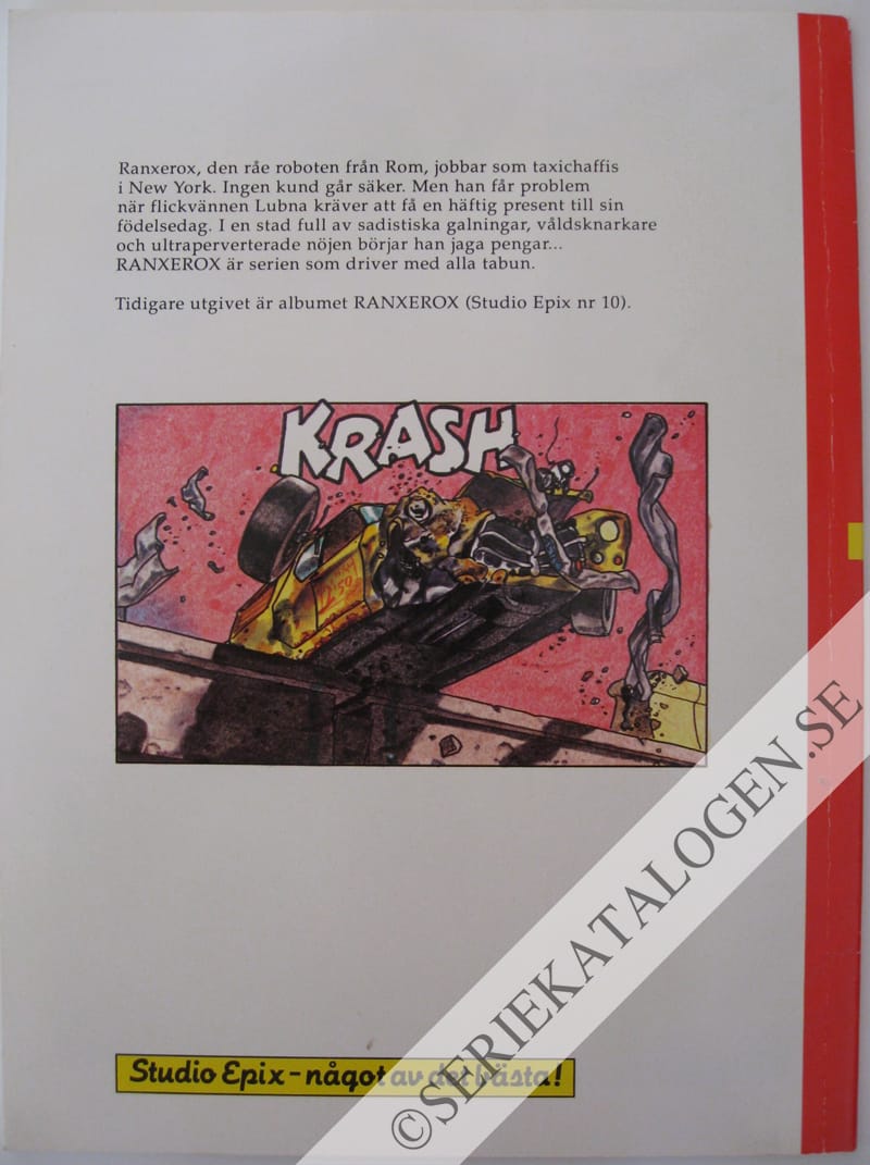 Baksida på Ranxerox i New York (1989)
