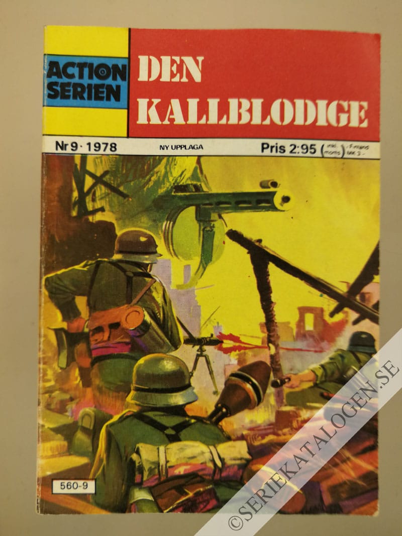Framsida på Actionserien Den kallblodige (1978)