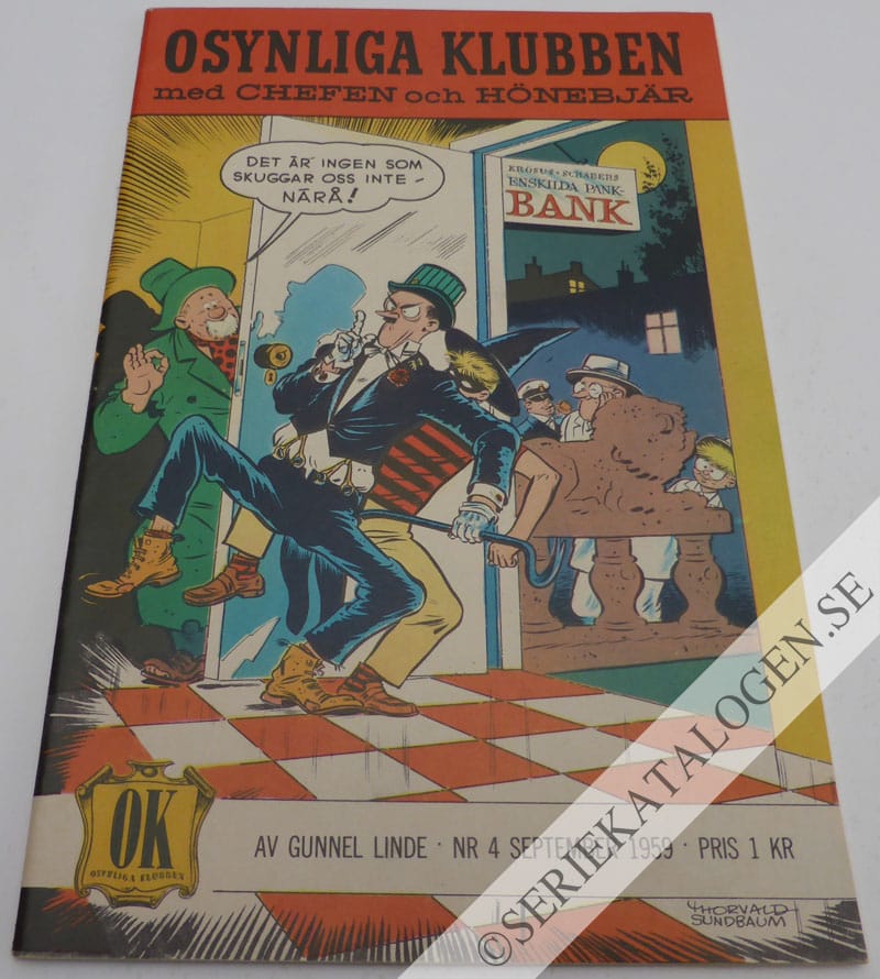 Framsida på Osynliga klubben #4 (1959)