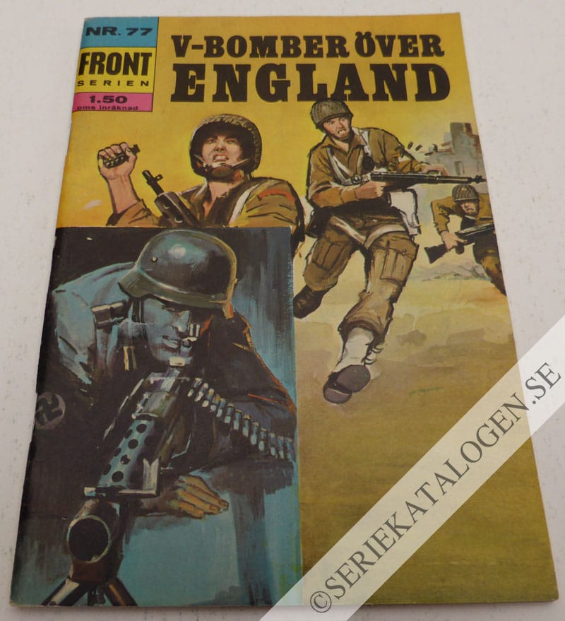 Framsida på Frontserien #77 - V-bomber över England (1971)