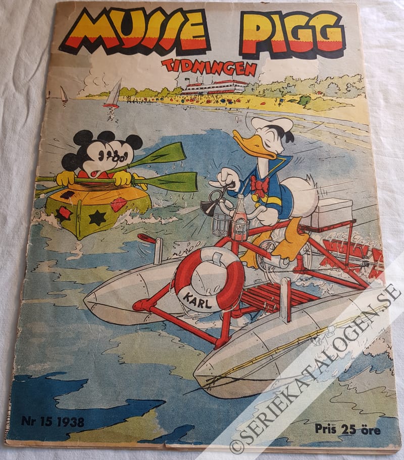 Framsida på Musse Pigg-tidningen #15 (1938)