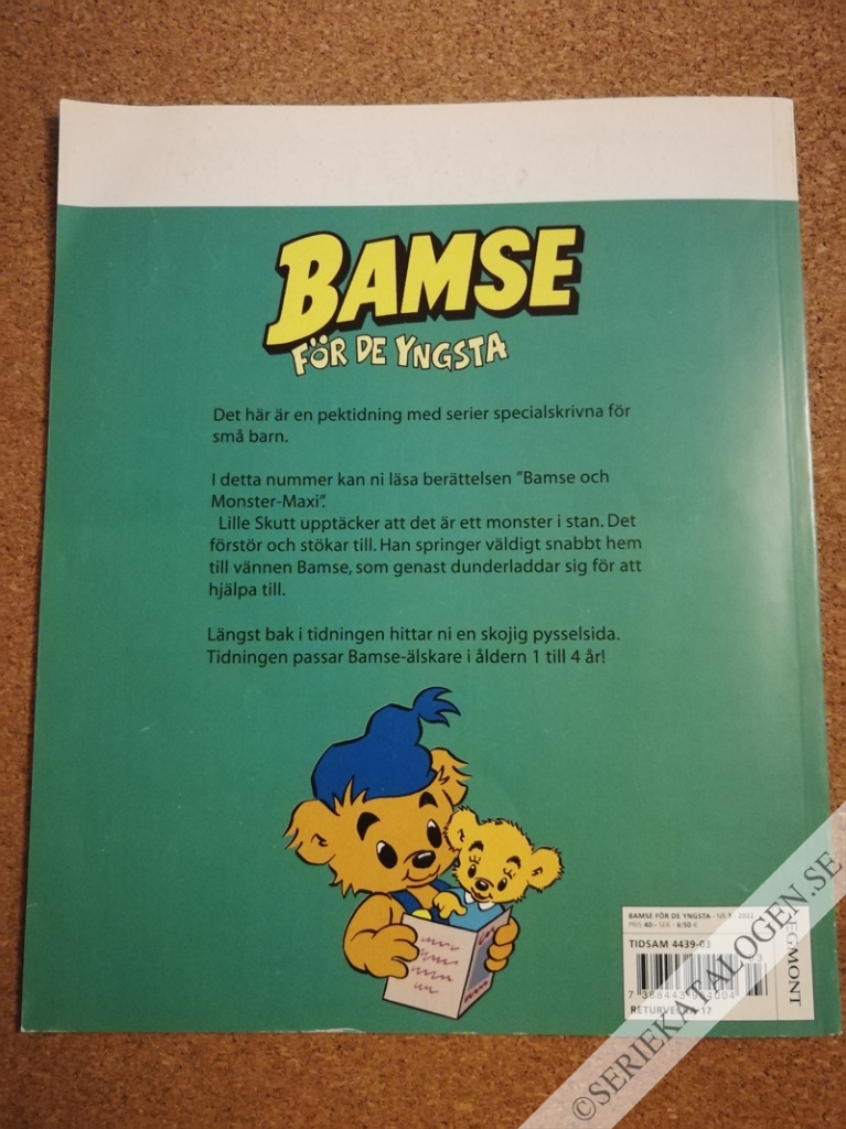 Baksida på Bamse och Monster-Maxi (2022)