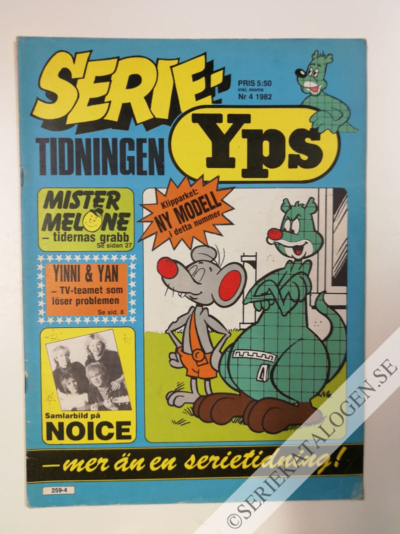 Framsida på Serietidningen Yps #4 (1982)