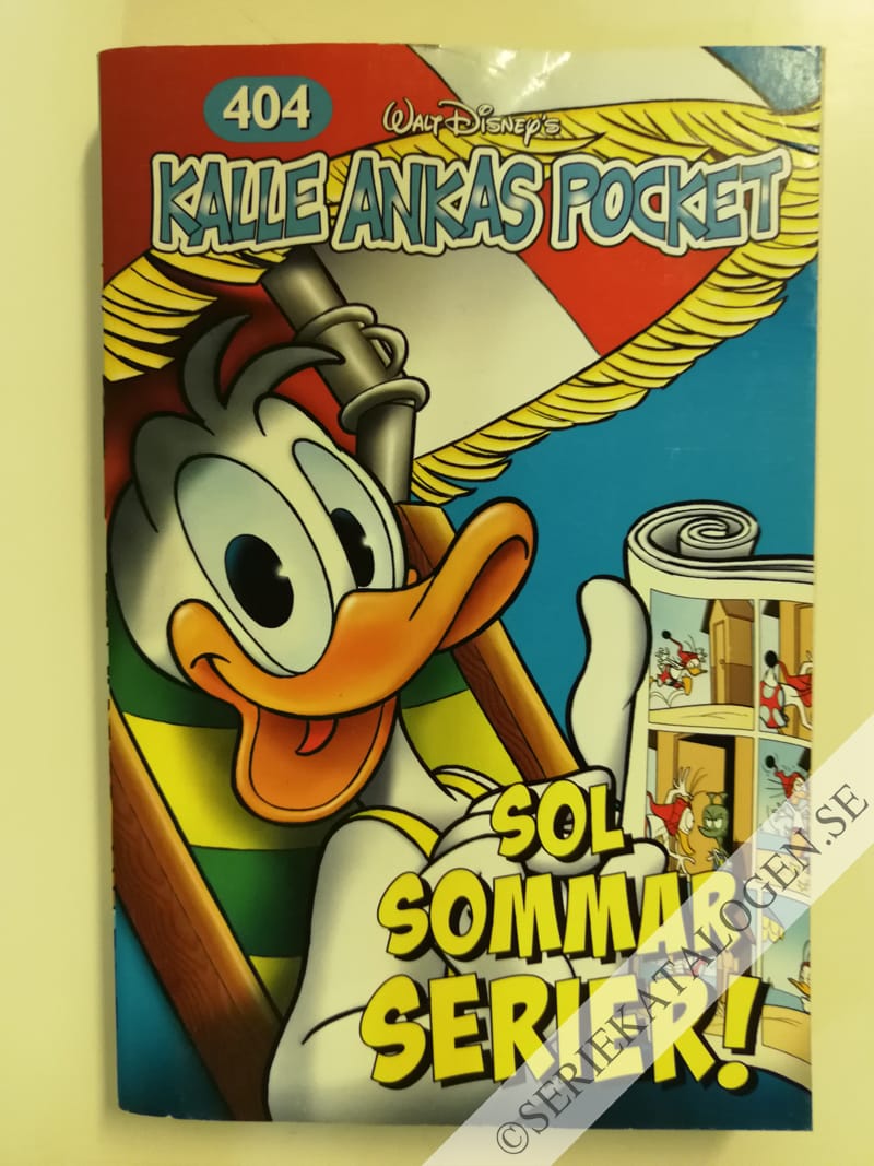 Framsida på Kalle Ankas pocket #404 - Sol - sommar - serier! (2012)