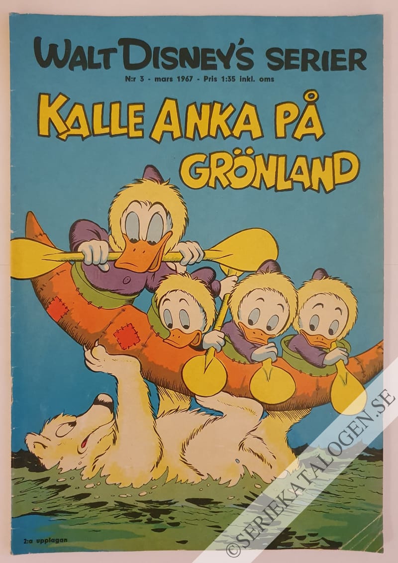 Framsida på Walt Disney's serier Kalle Anka på Grönland (1967)