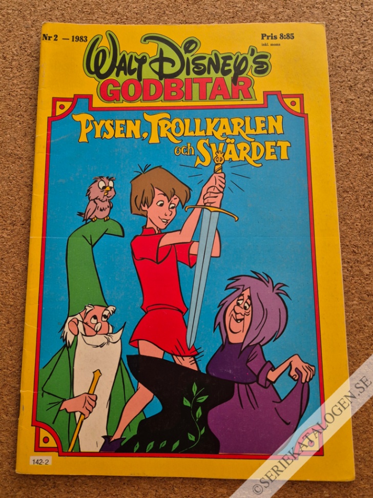 Framsida på Walt Disney's godbitar #2 - Pysen, Trollkarlen och Svärdet (1983)