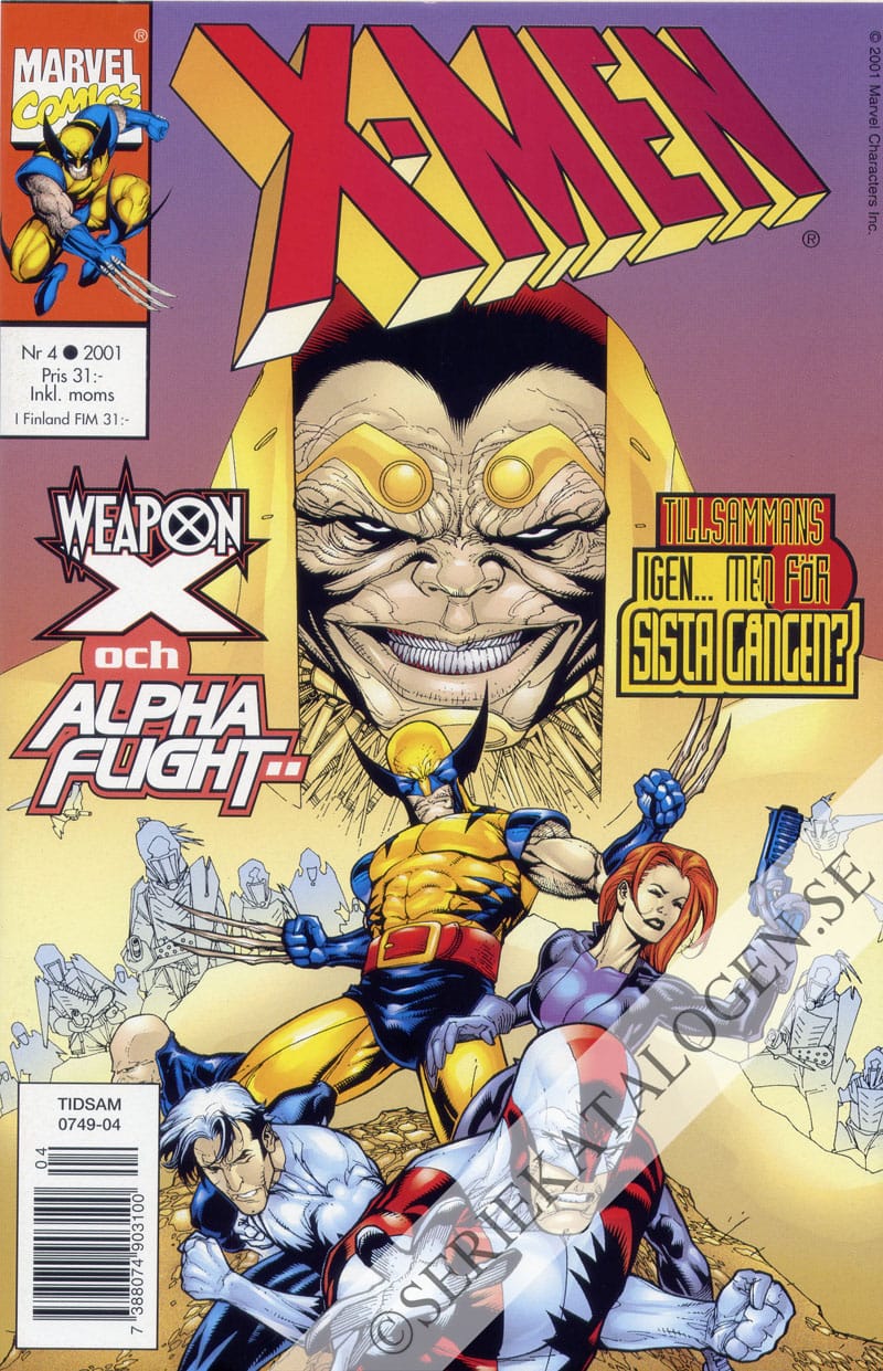 Framsida på X-Men #4 (2001)