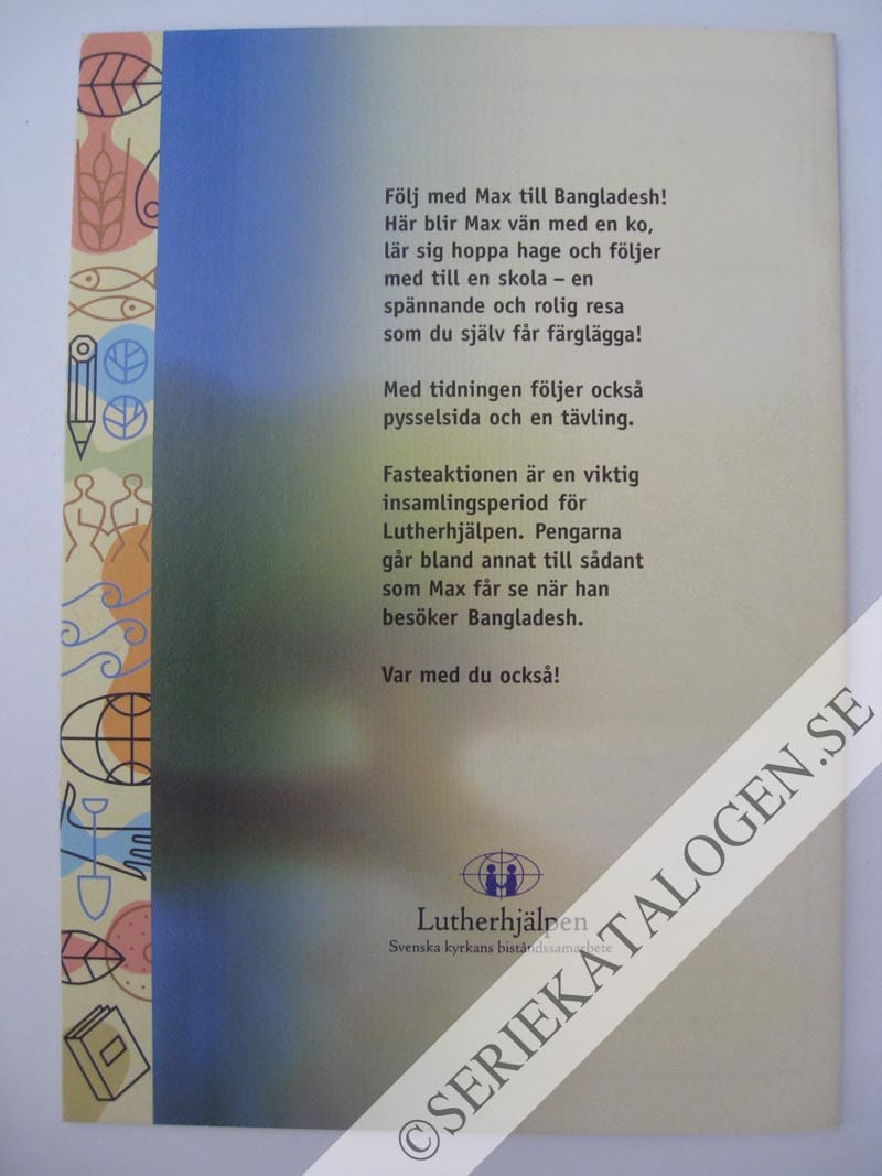 Baksida på Lutherhjälpens fasteauktion 1999 (1999)