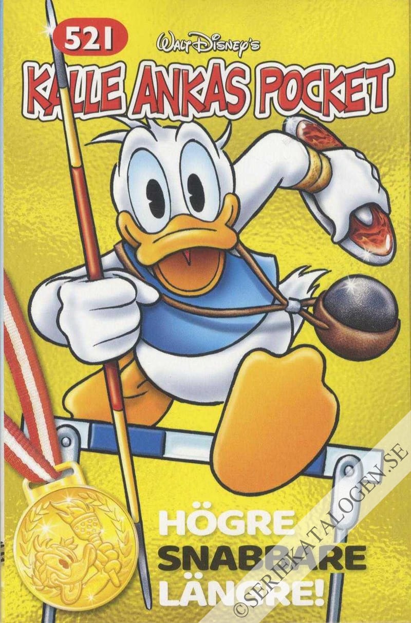 Framsida på Kalle Ankas pocket #521 - Högre snabbare längre! (2021)