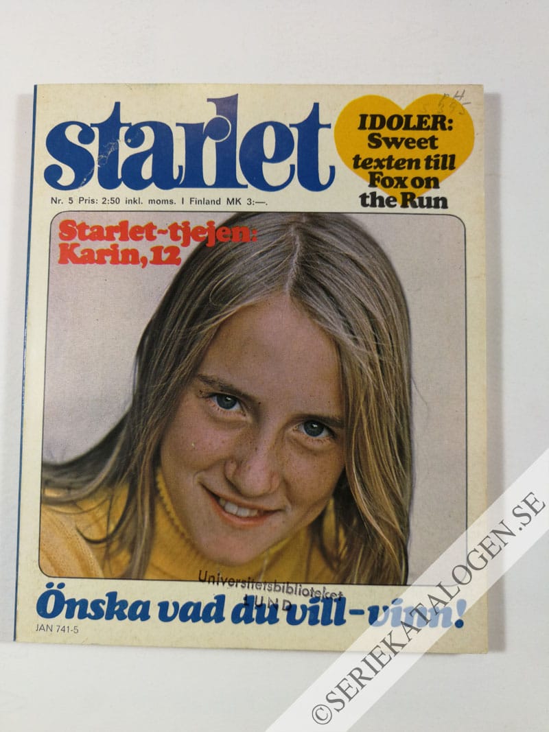 Framsida på Starlet #5 (1976)