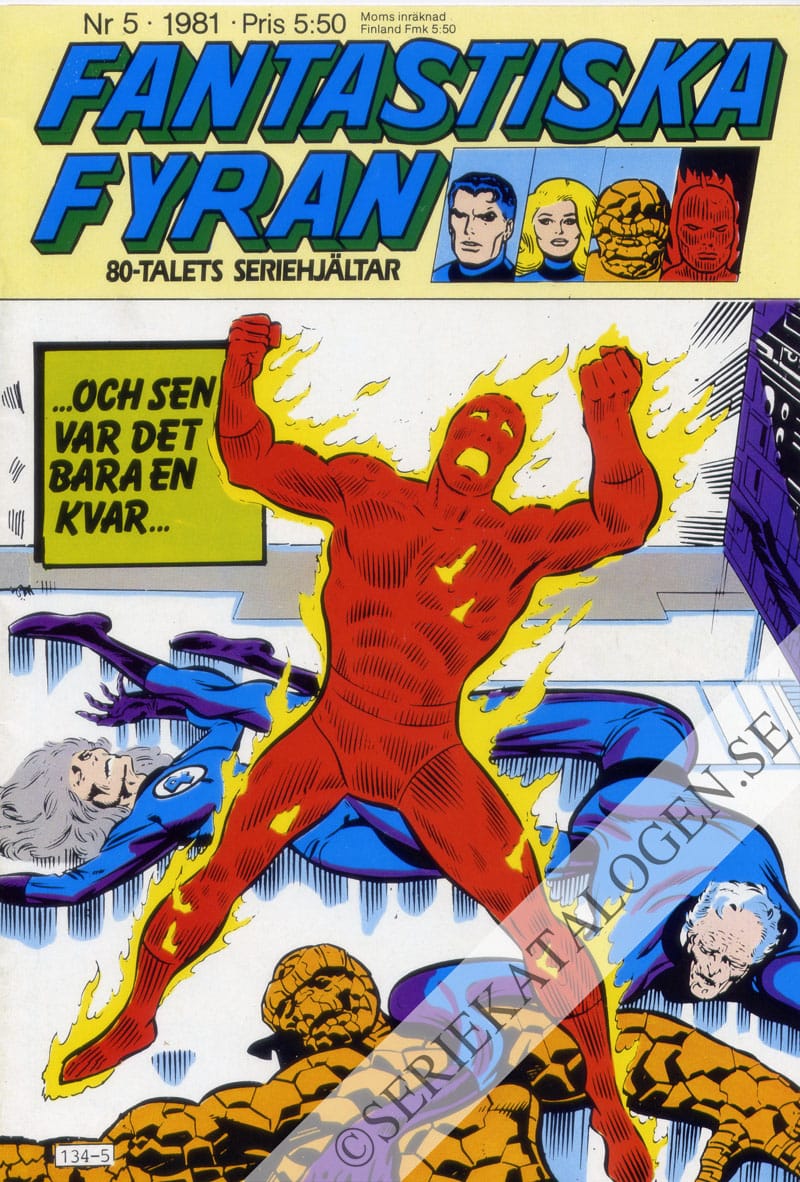 Framsida på Fantastiska Fyran #5 (1981)
