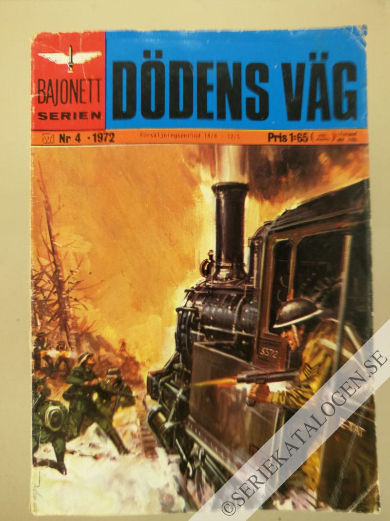Framsida på Bajonettserien Dödens väg (1972)