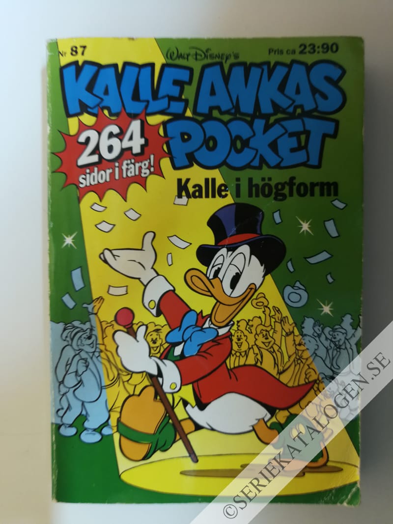 Framsida på Kalle Ankas pocket #87 - Kalle i högform (1987)