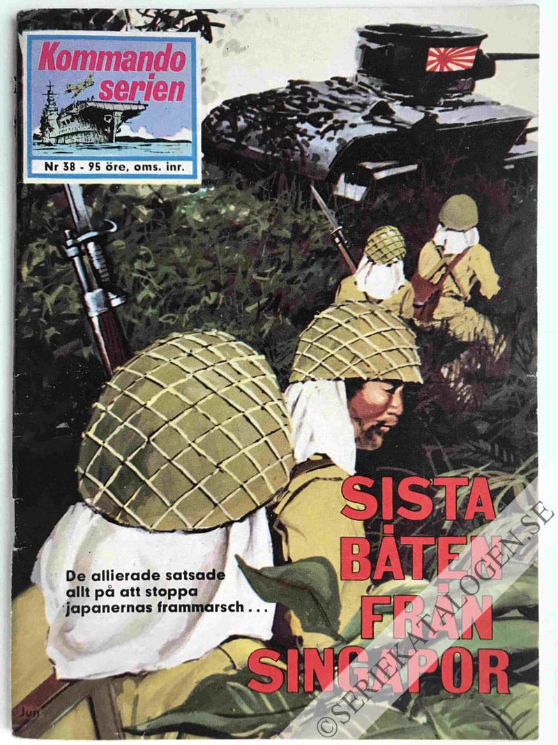 Framsida på Kommandoserien Sista båten från Singapor (1964)