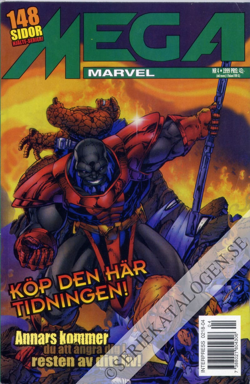 Framsida på Mega Marvel Fantastic Four (Iron Man) (1999)