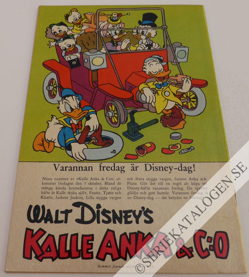 Baksida på Kalle Anka och hans vänner (1956)