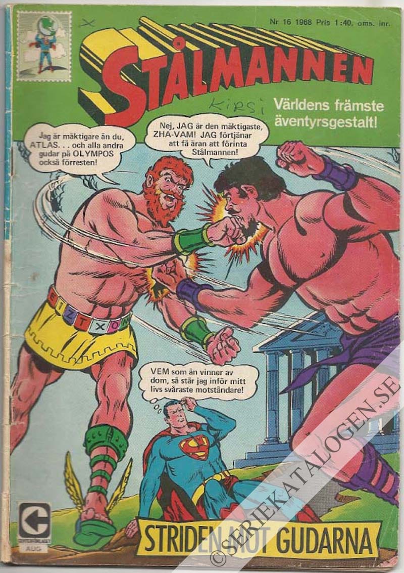 Framsida på Stålmannen #16 (1968)