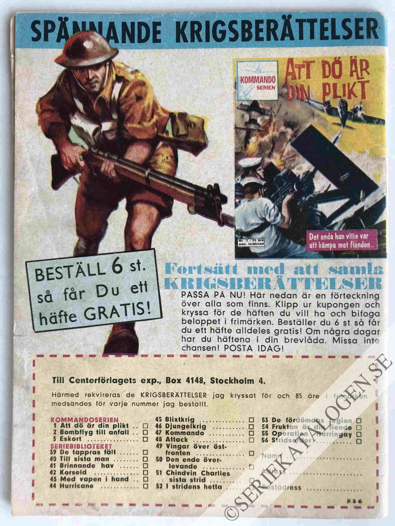 Baksida på Raketanfall (1963)