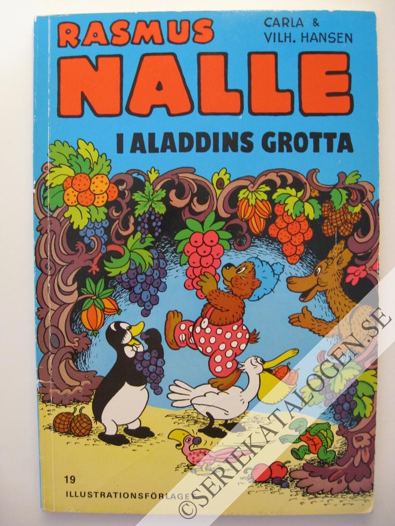 Framsida på Rasmus Nalle Rasmus Nalle i Aladdins grotta (1968)