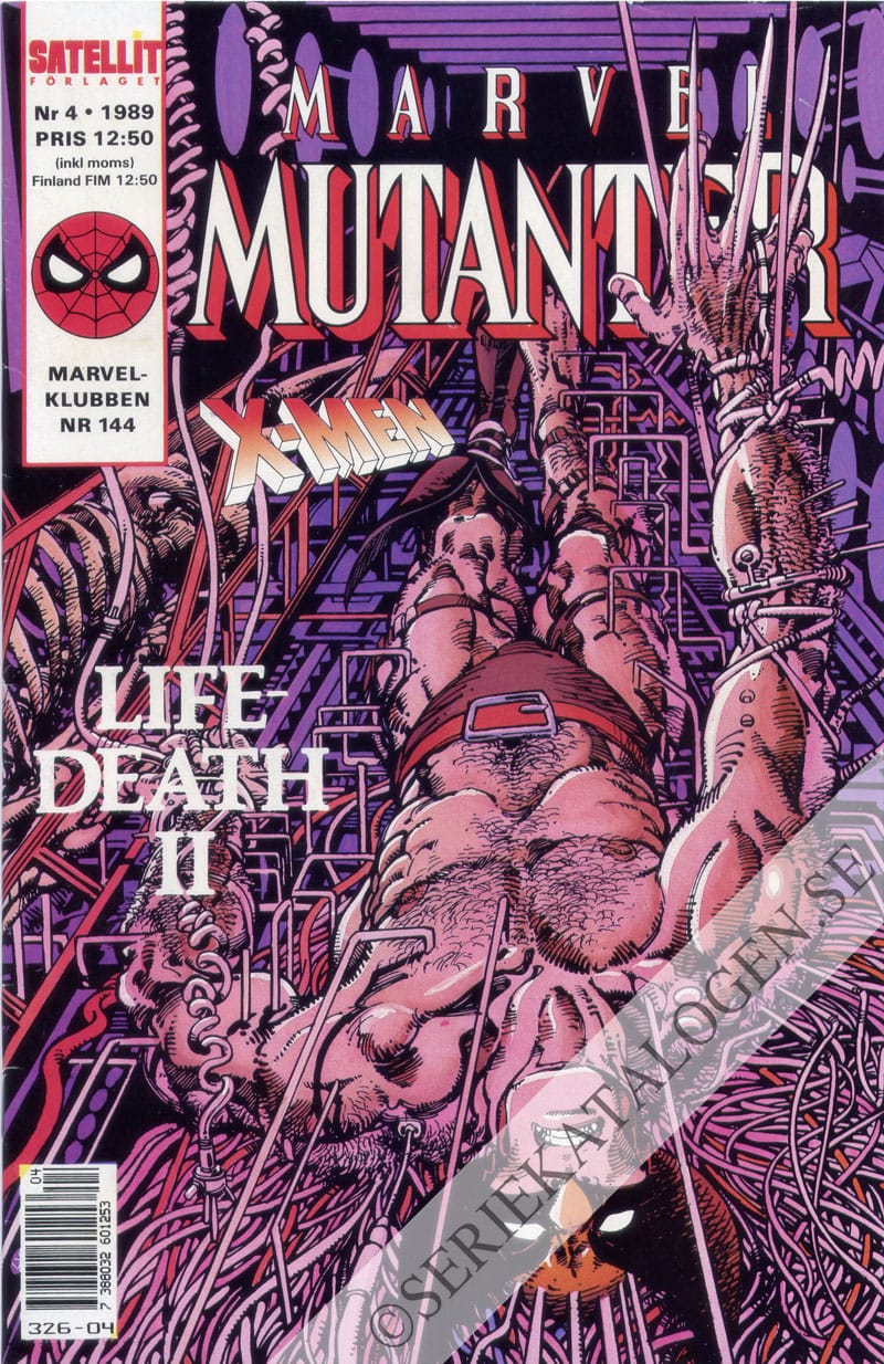 Framsida på Marvel mutanter #4 (1989)