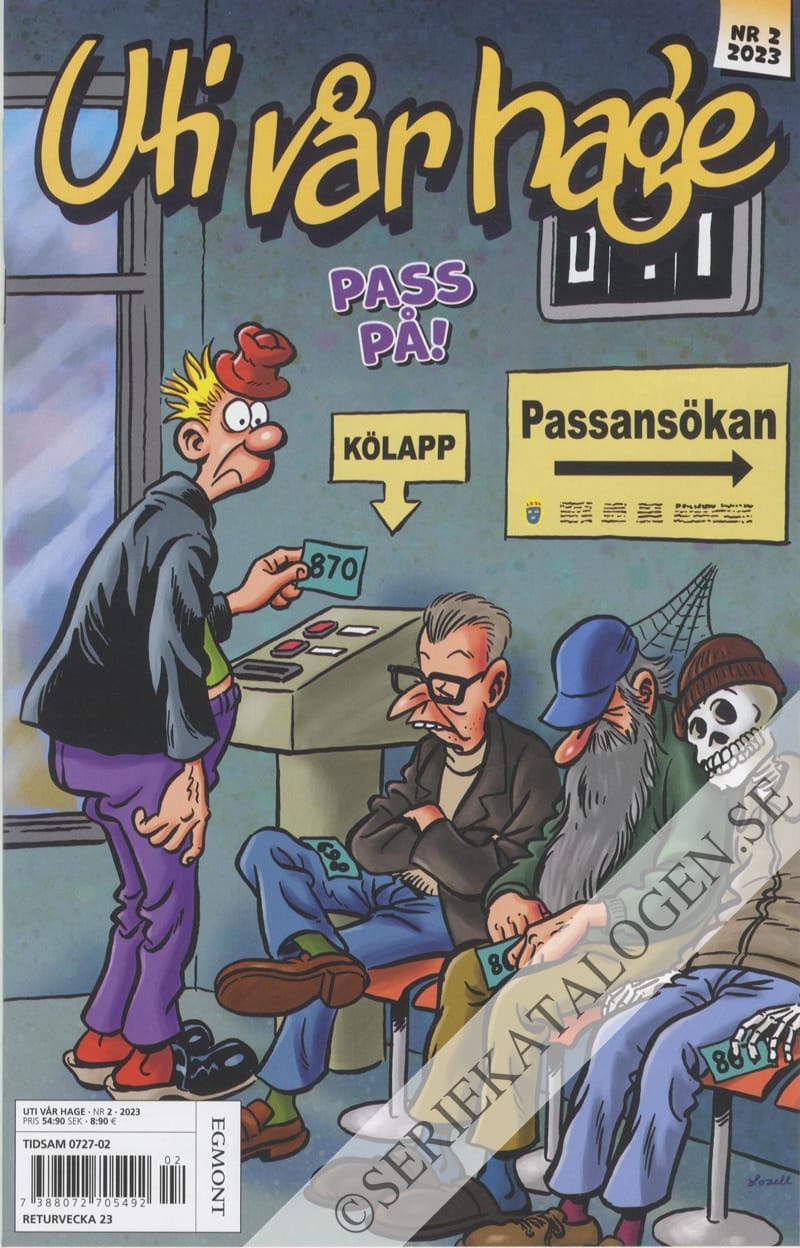 Framsida på Uti vår hage #2 - Pass på! (2023)