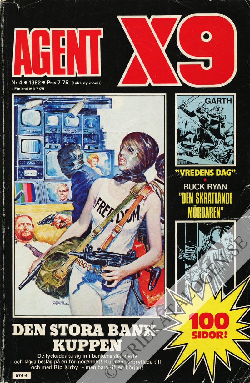 Framsida på Agent X9 #4 (1982)