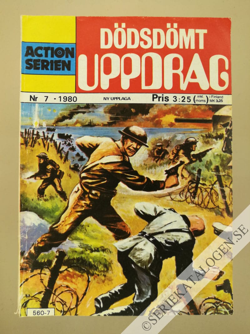 Framsida på Actionserien Dödsdömt uppdrag (1980)