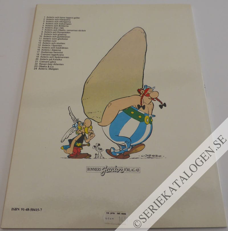 Baksida på Asterix och det stora bygrälet (1980)