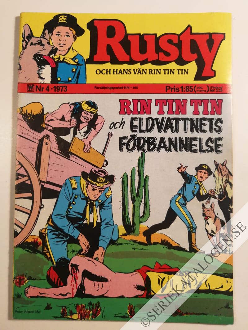 Framsida på Rusty och hans vän Rin Tin Tin #4 (1973)