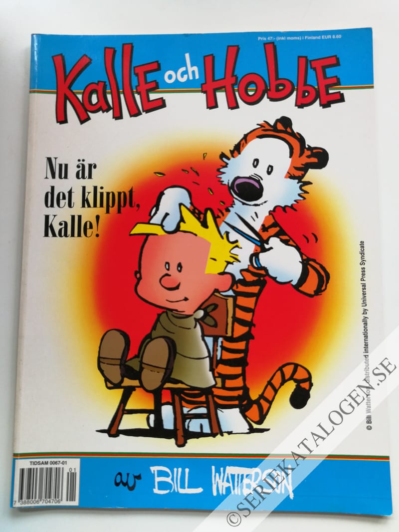 Framsida på Kalle och Hobbe Nu är det klippt, Kalle! (2003)