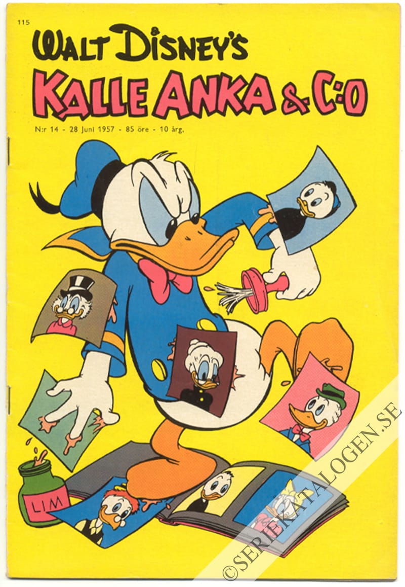 Framsida på Kalle Anka & C:o #14 (1957)
