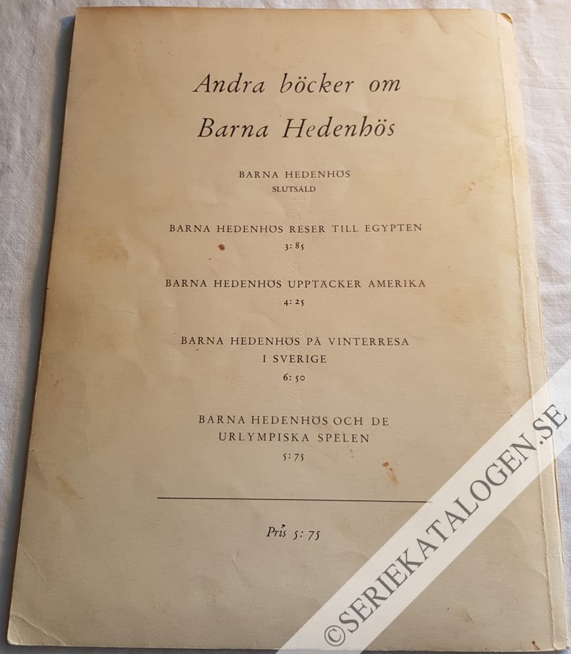 Exempel på Barna Hedenhös åker bananbåt till Kanarieöarna (1953)