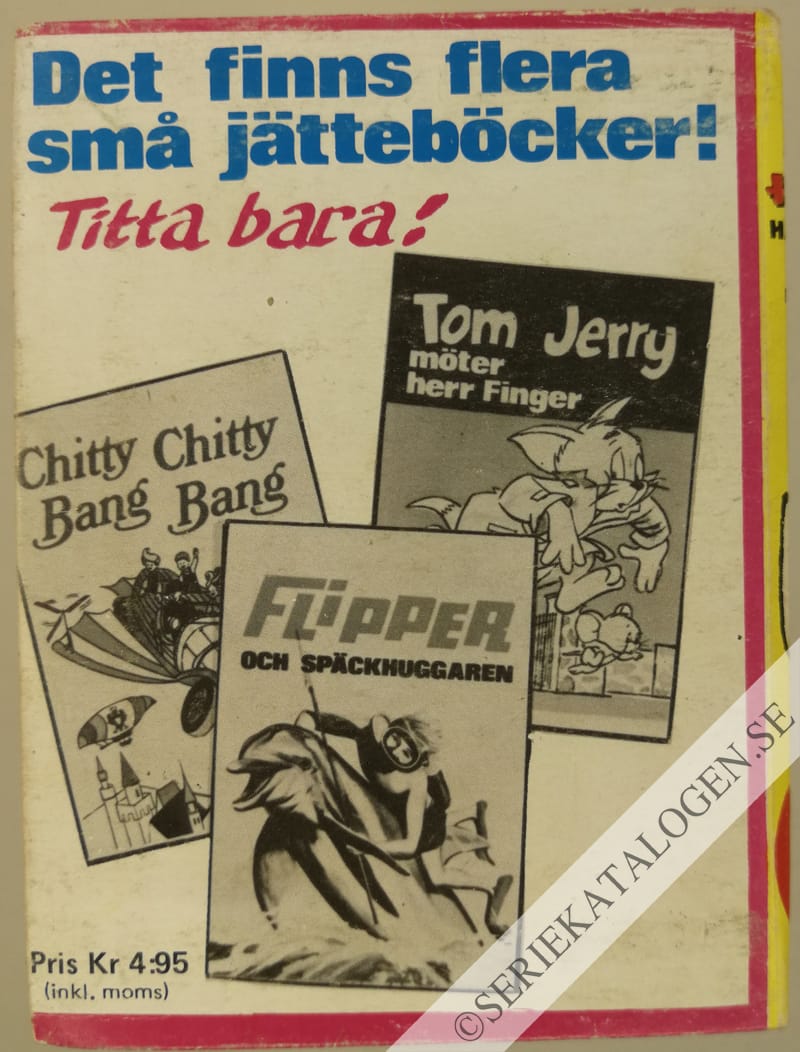 Baksida på Hacke Hackspett och Meteoren (1971)