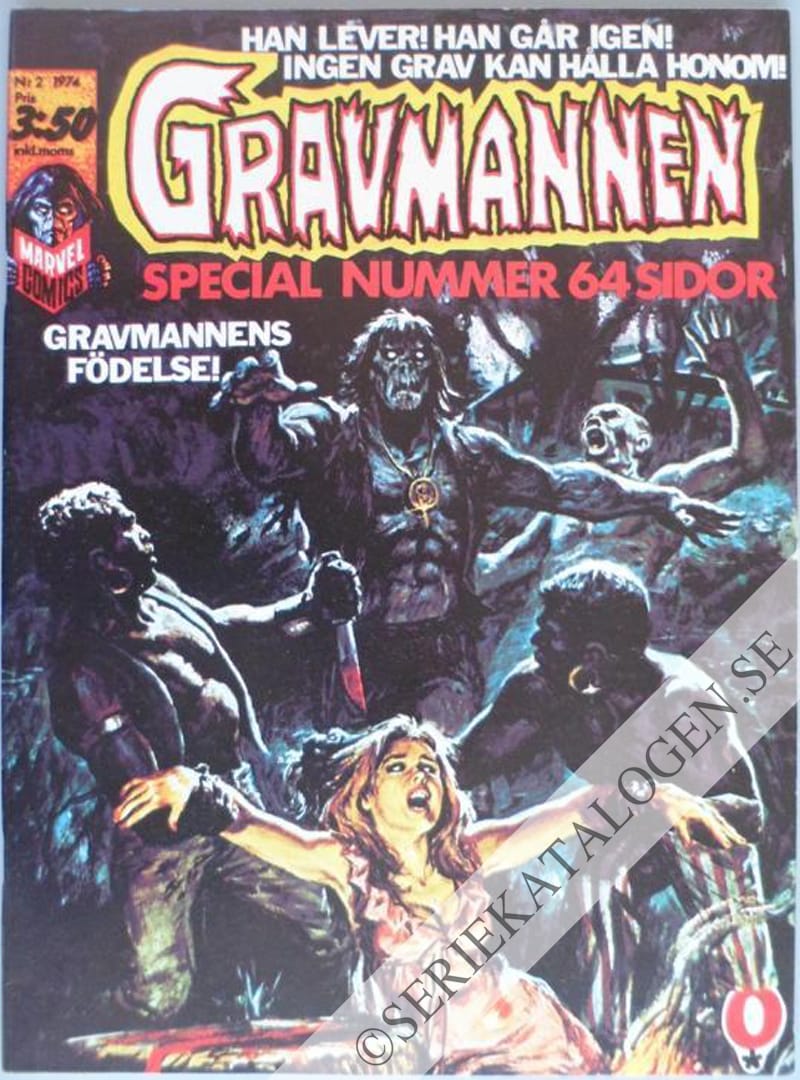Framsida på Gravmannen #2 (1974)