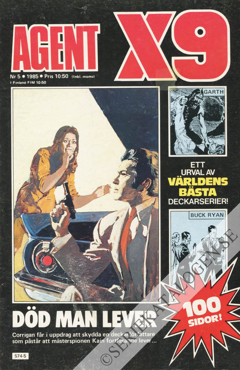 Framsida på Agent X9 #5 (1985)