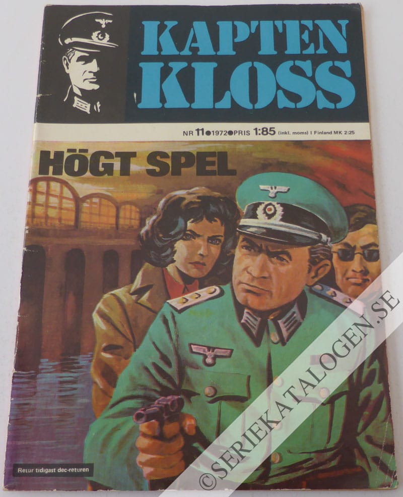 Framsida på Kapten Kloss #11 - Högt spel (1972)