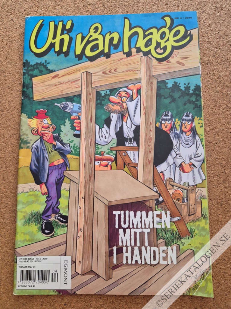 Framsida på Uti vår hage #4 - Tummen mitt i handen (2019)