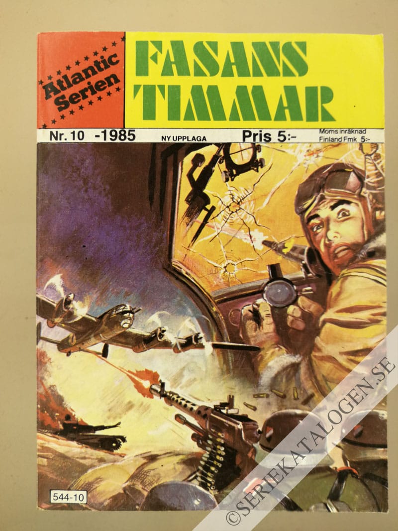 Framsida på Atlanticserien Fasans timmar (1985)